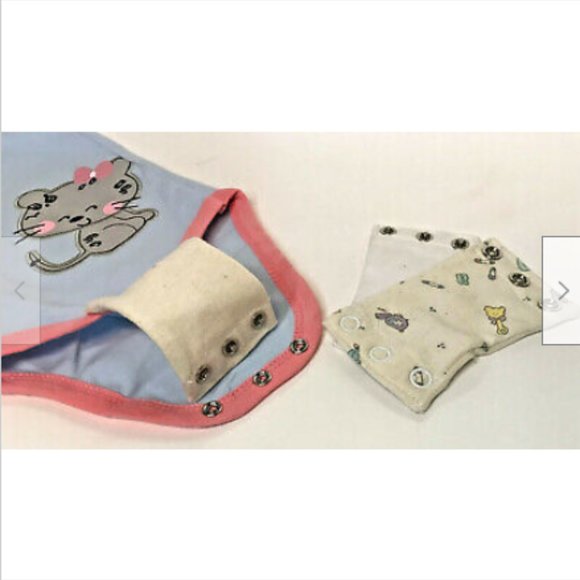 Pk of 2 Add-a-size Baby one piece clothing garment extender snap false bottoms - Picture 1 of 3